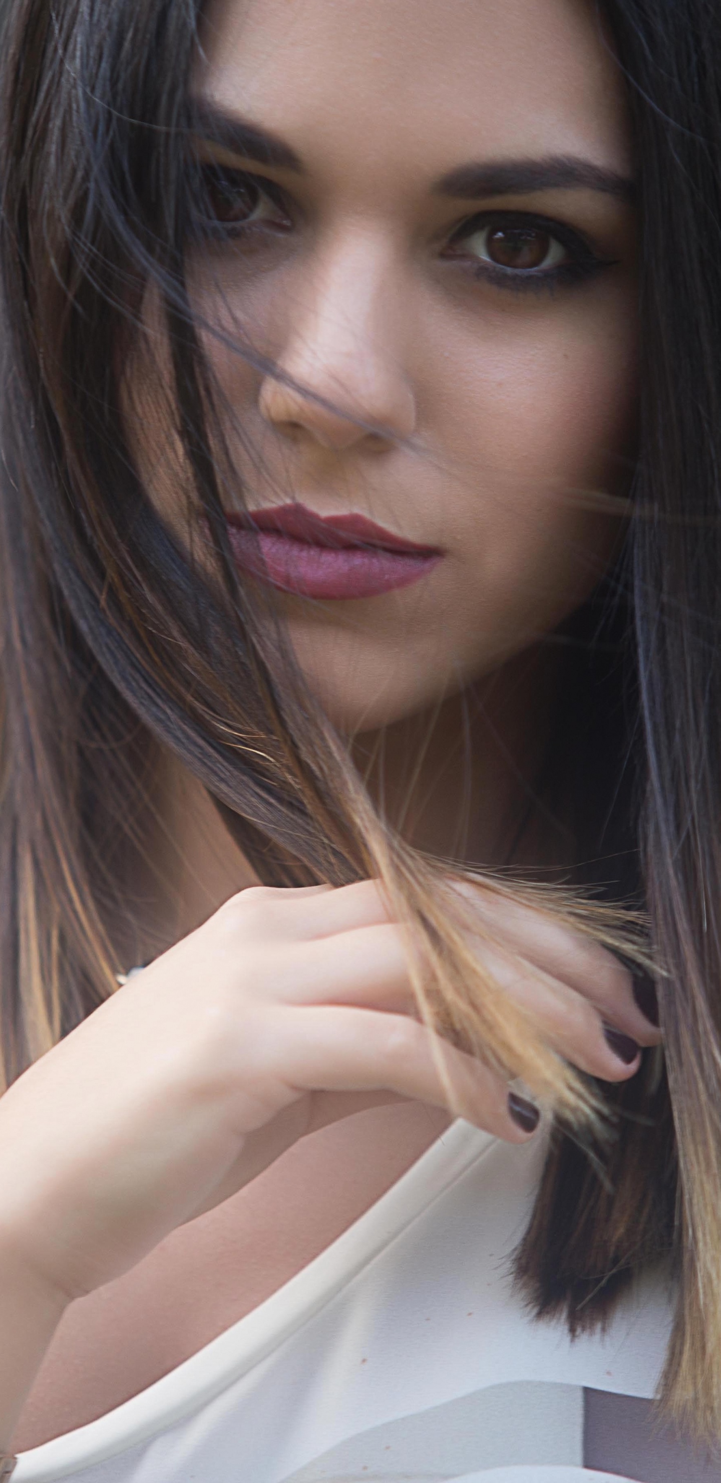 Modell, Haar, Gesicht, Lippe, Haut. Wallpaper in 1440x2960 Resolution