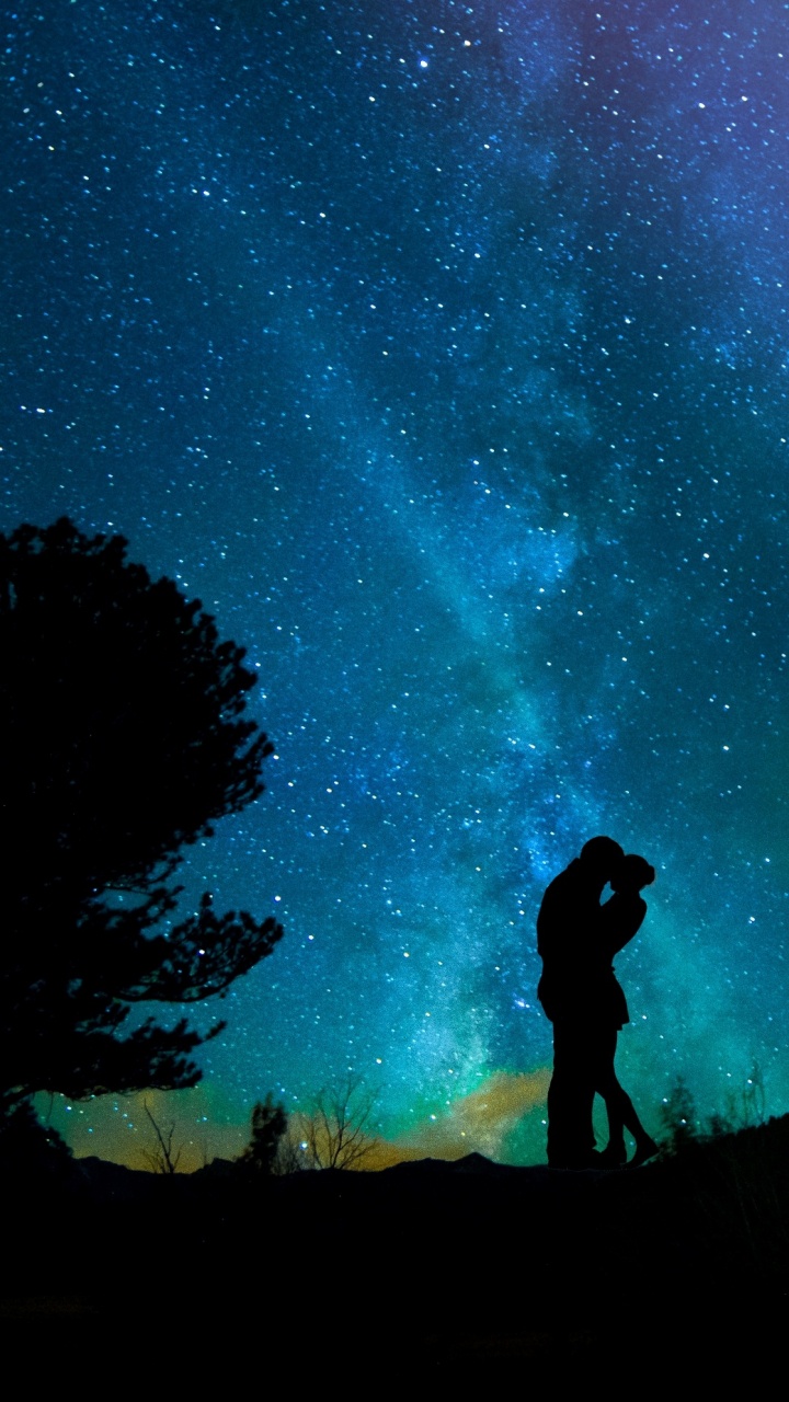 Star, Human, Night, Night Sky, Aurora. Wallpaper in 720x1280 Resolution