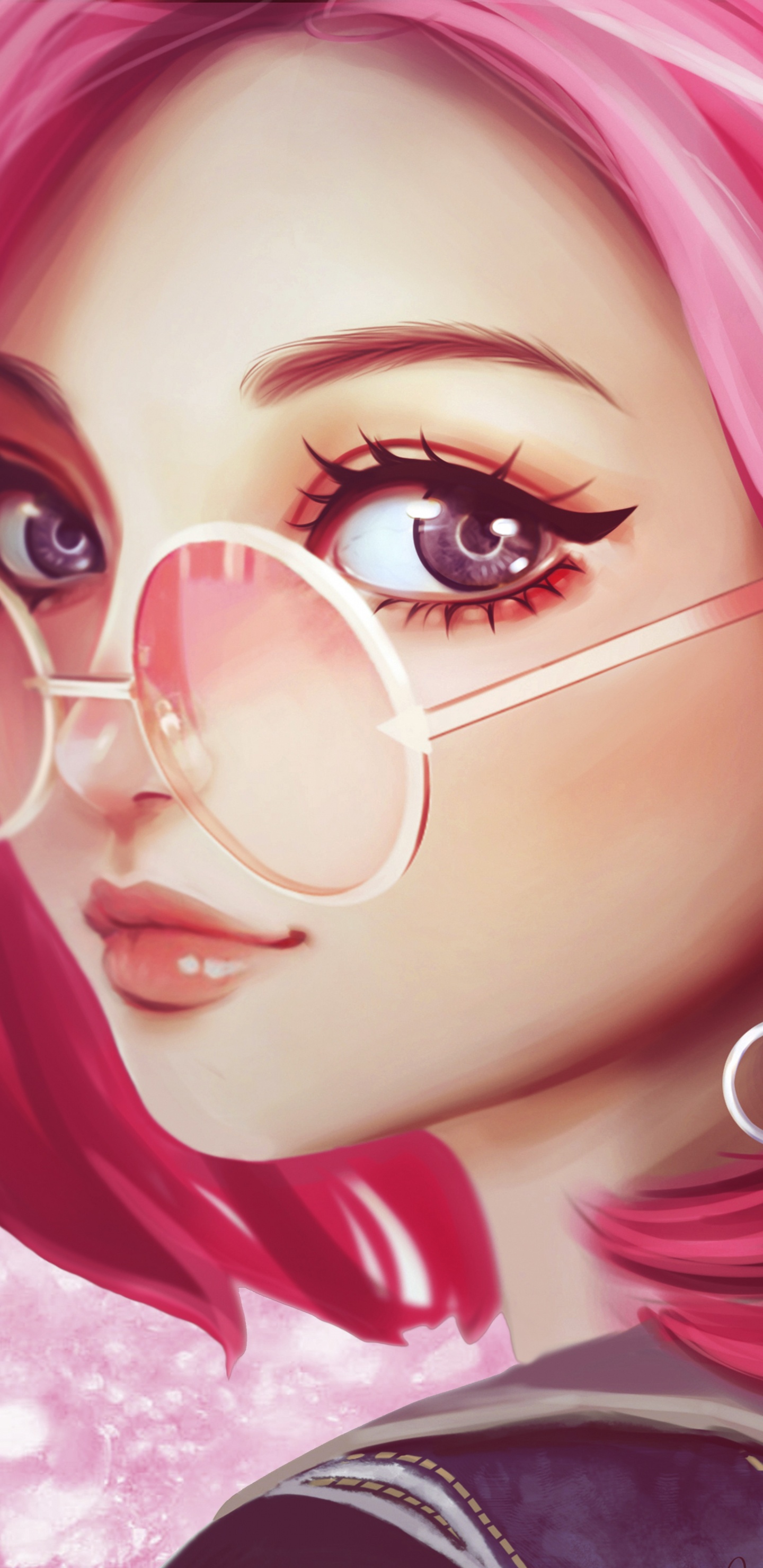 绘画, 粉红色, 卡通, 脸颊, 品红色 壁纸 1440x2960 允许