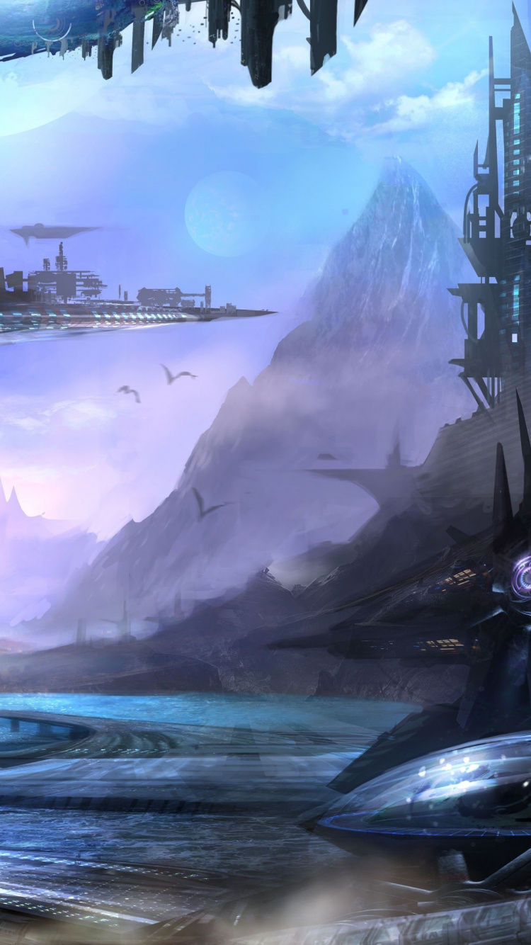 Bateau Sur Mer Près de la Montagne Pendant la Journée. Wallpaper in 750x1334 Resolution