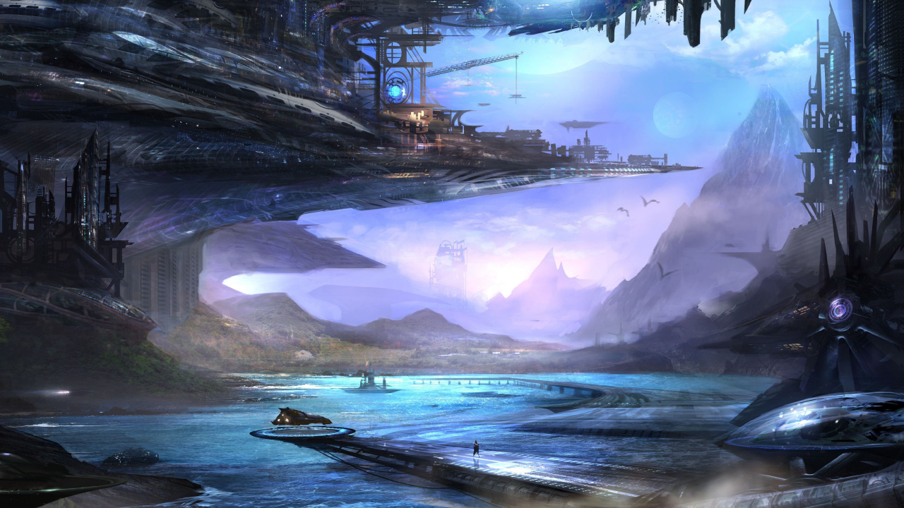 Boat on Sea Near Mountain During Daytime. Wallpaper in 1280x720 Resolution