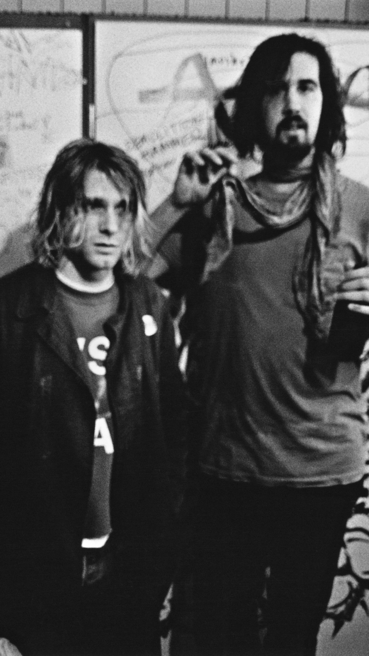 Dave Grohl, Nirwana, Foo Fighters, Monochrom, Musiker. Wallpaper in 750x1334 Resolution