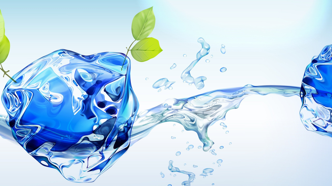 Rose Bleue Avec Des Gouttelettes D'eau. Wallpaper in 1280x720 Resolution