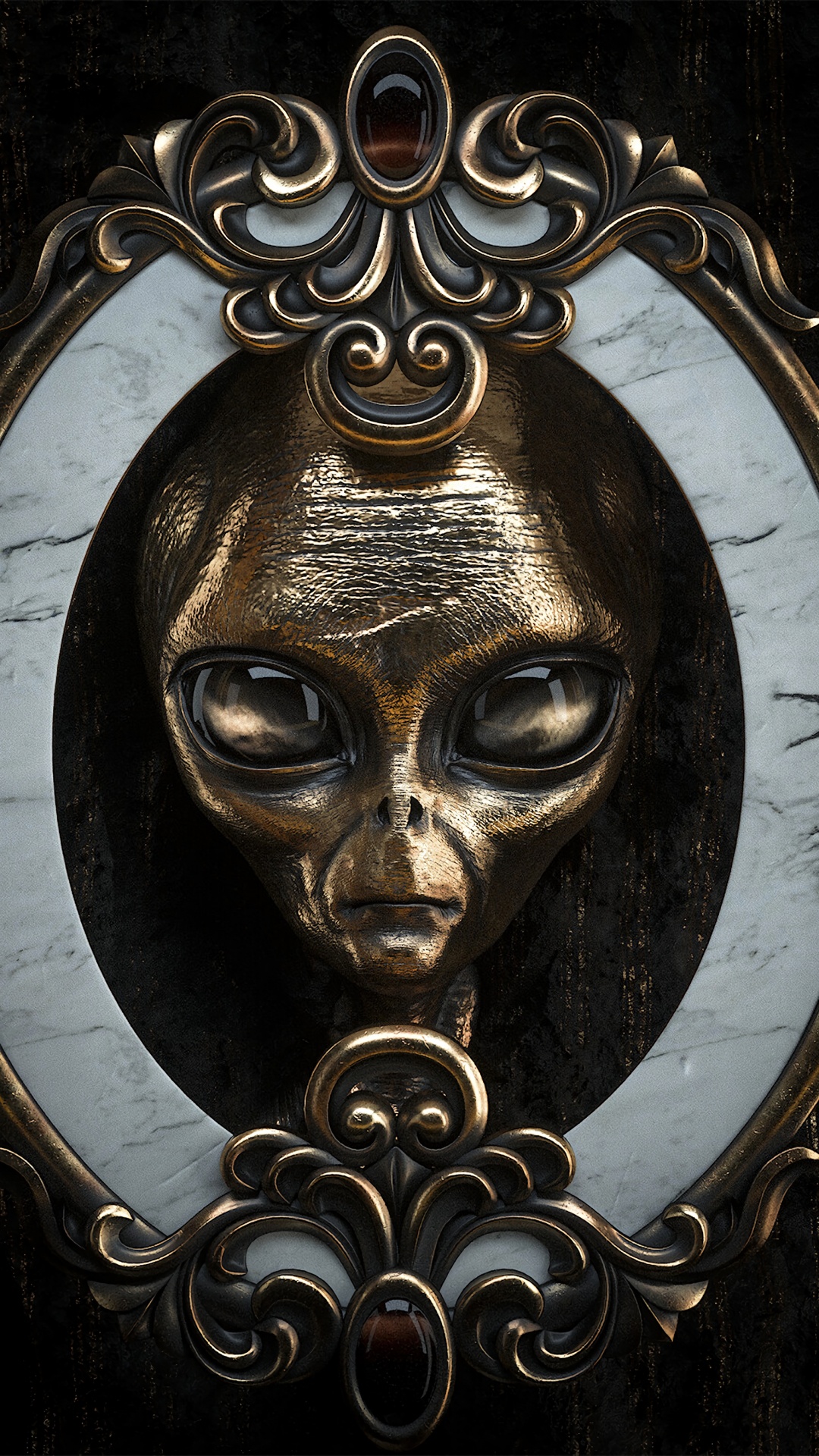 Gold and Silver Round Wall Decor. Wallpaper in 1080x1920 Resolution