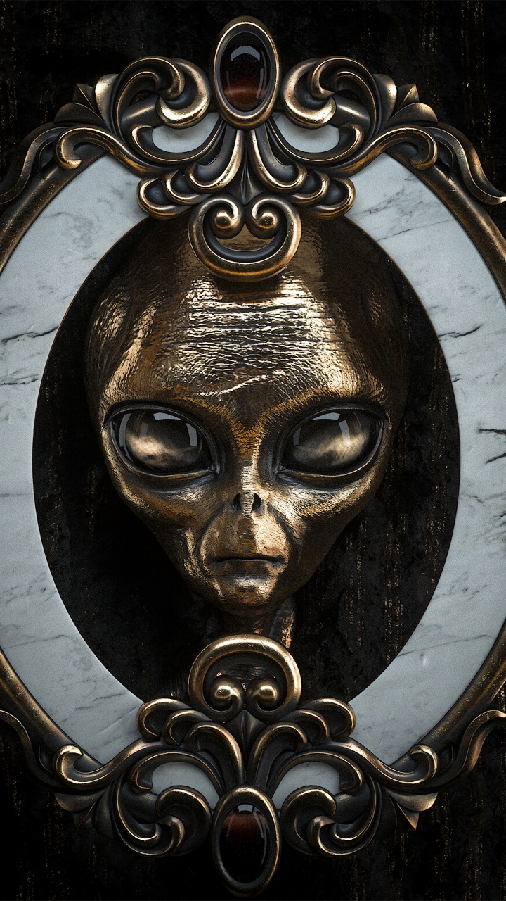 Gold and Silver Round Wall Decor. Wallpaper in 720x1280 Resolution