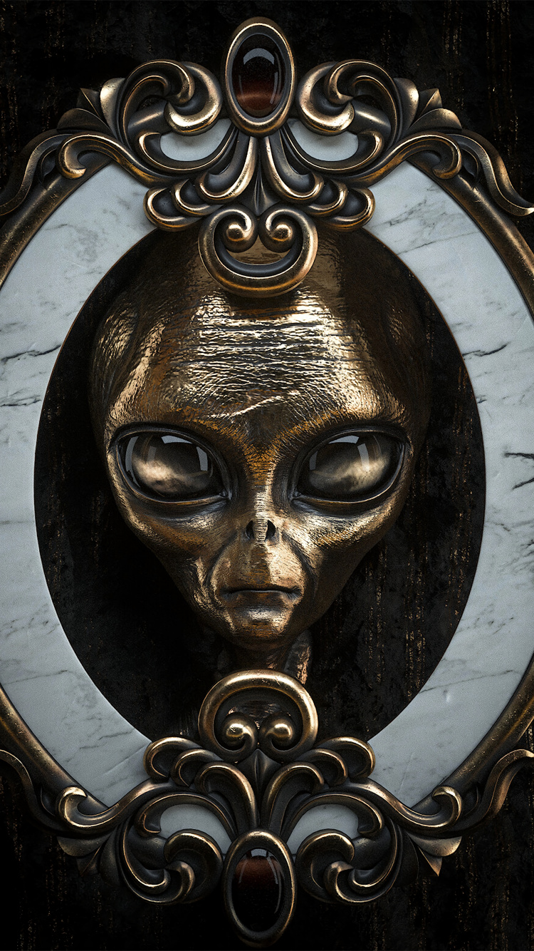 Décoration Murale Ronde or et Argent. Wallpaper in 750x1334 Resolution