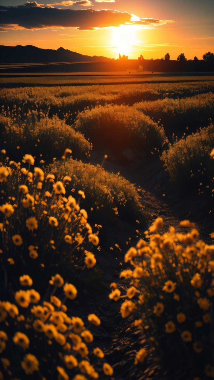 Sunflower, Grassland, Flower, Daytime, Plant. Wallpaper in 750x1334 Resolution