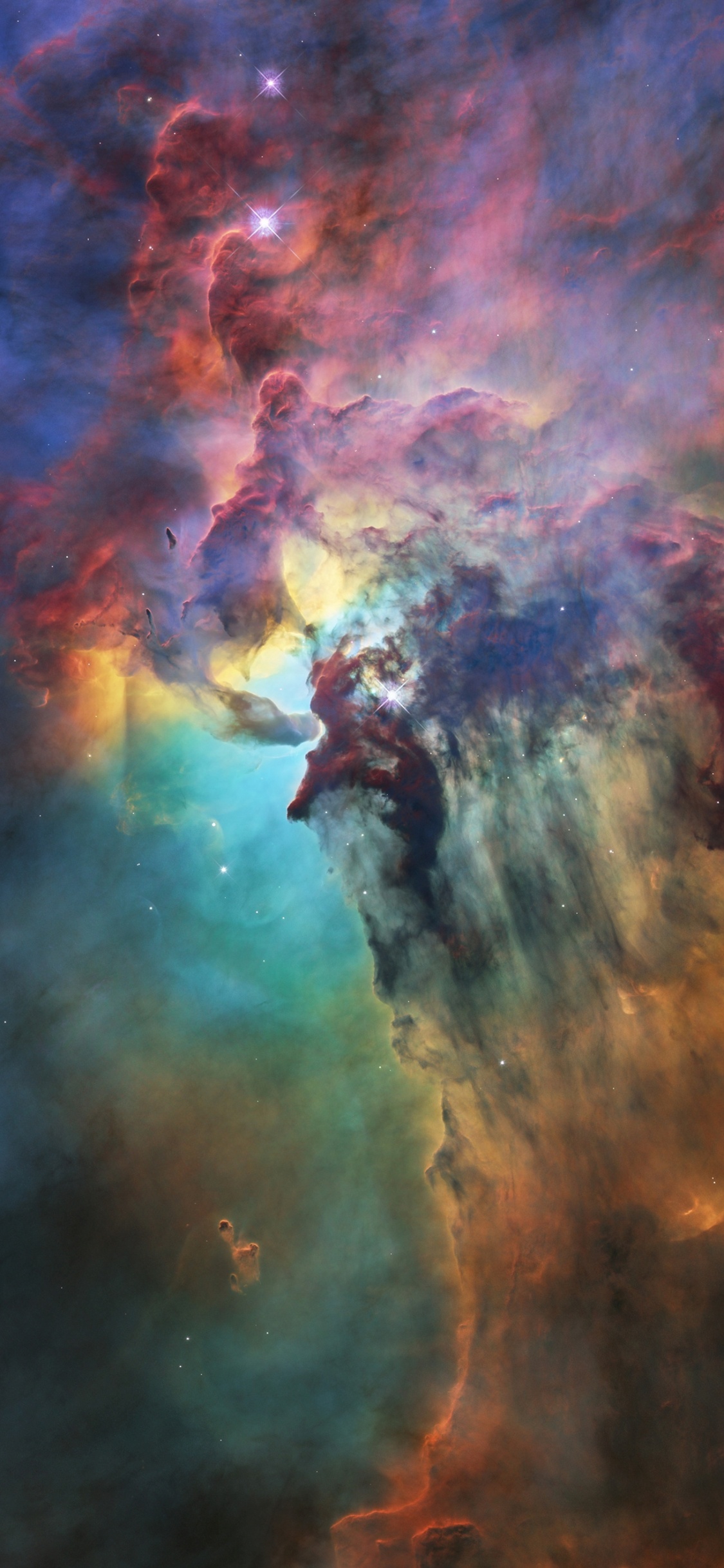Lagoon Nebula, Nebula, Hubble Space Telescope, Nasa, Star. Wallpaper in 1125x2436 Resolution