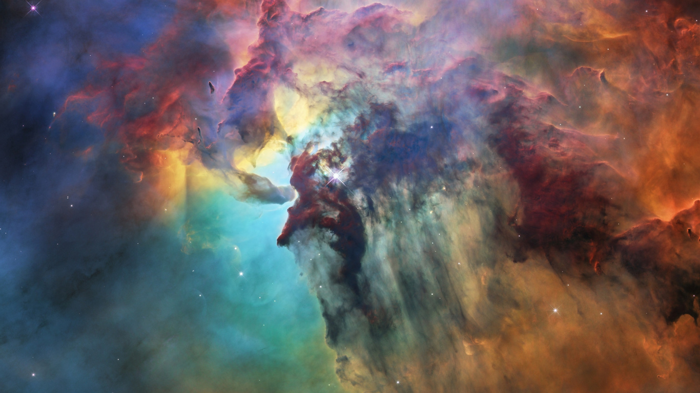 Lagoon Nebula, Nebula, Hubble Space Telescope, Nasa, Star. Wallpaper in 1366x768 Resolution
