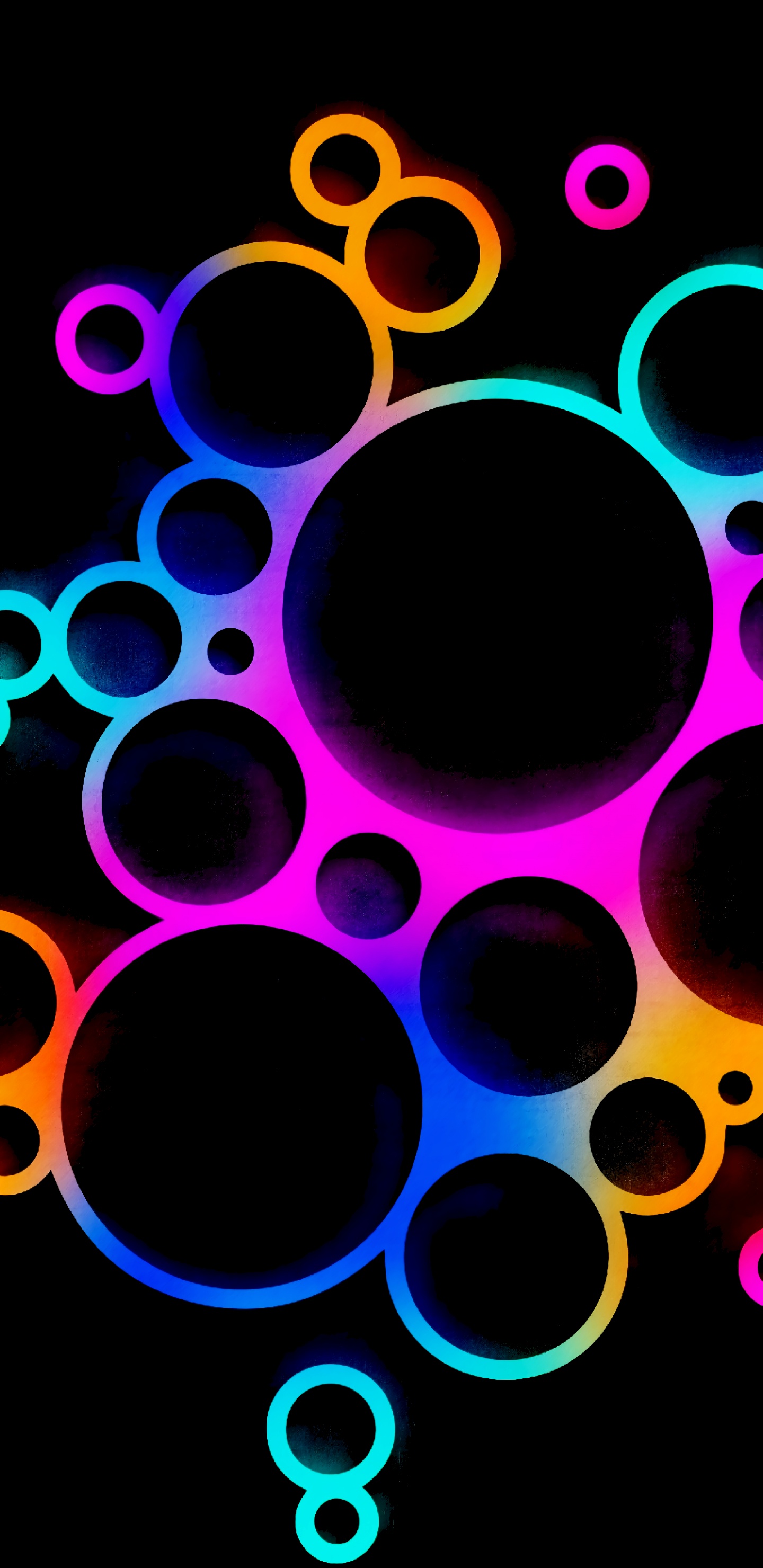 圆圈, 色彩, 光, 紫色的, 艺术 壁纸 1440x2960 允许