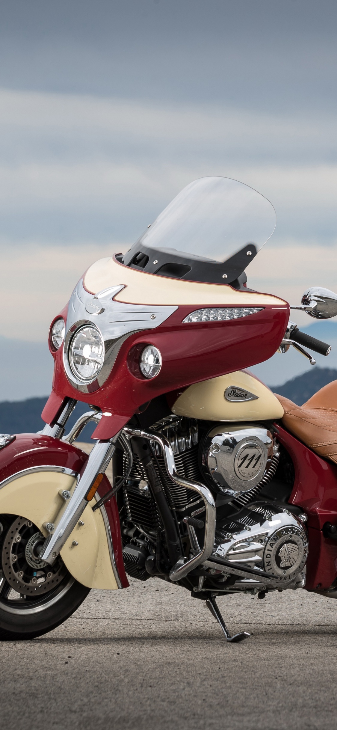 Red and White Sports Bike on Road During Daytime. Wallpaper in 1125x2436 Resolution