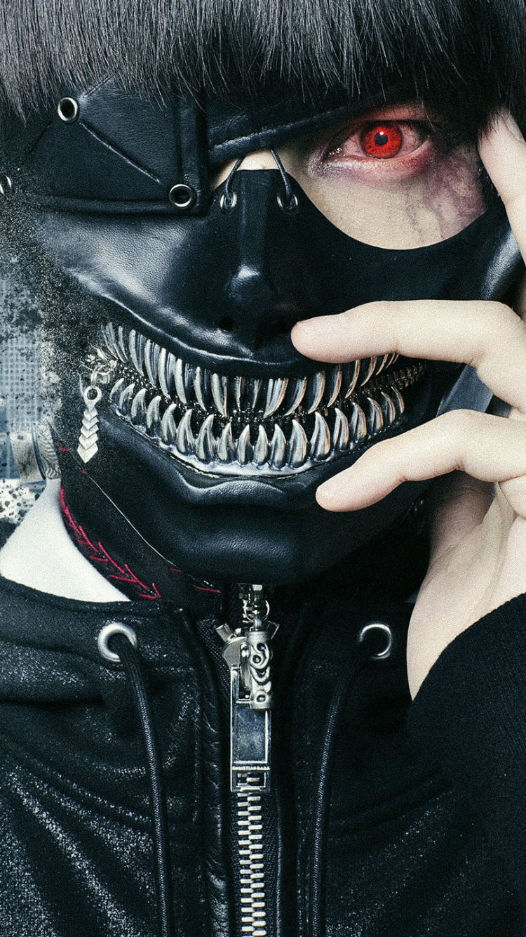 肯kaneki, 东京食尸鬼, 食尸鬼, 活动作, 哥特亚文化 壁纸 750x1334 允许