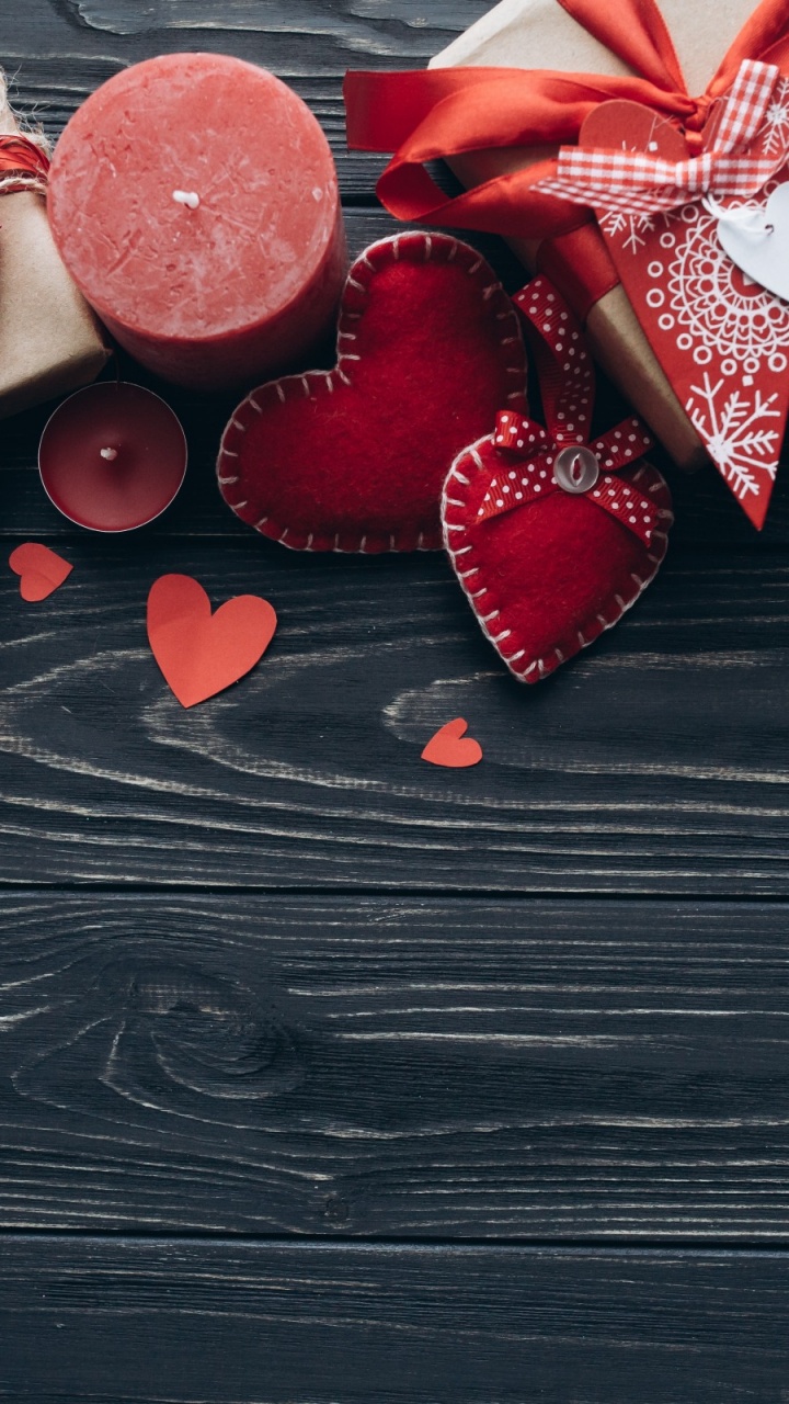 le Jour de Valentines, Cadeau, Pétale, Fraise, Amour. Wallpaper in 720x1280 Resolution