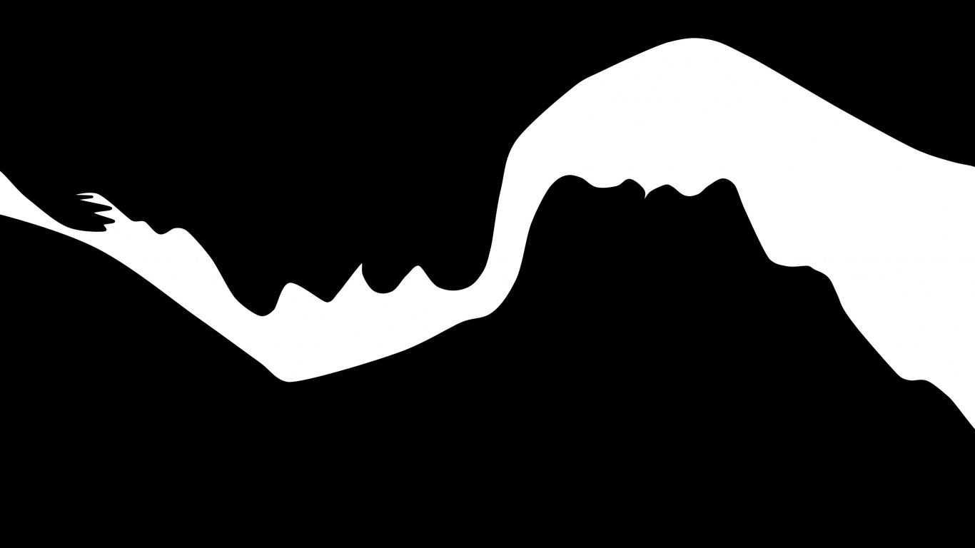 Logotipo, Silueta, en Blanco y Negro, Gráficos, Afición. Wallpaper in 1366x768 Resolution