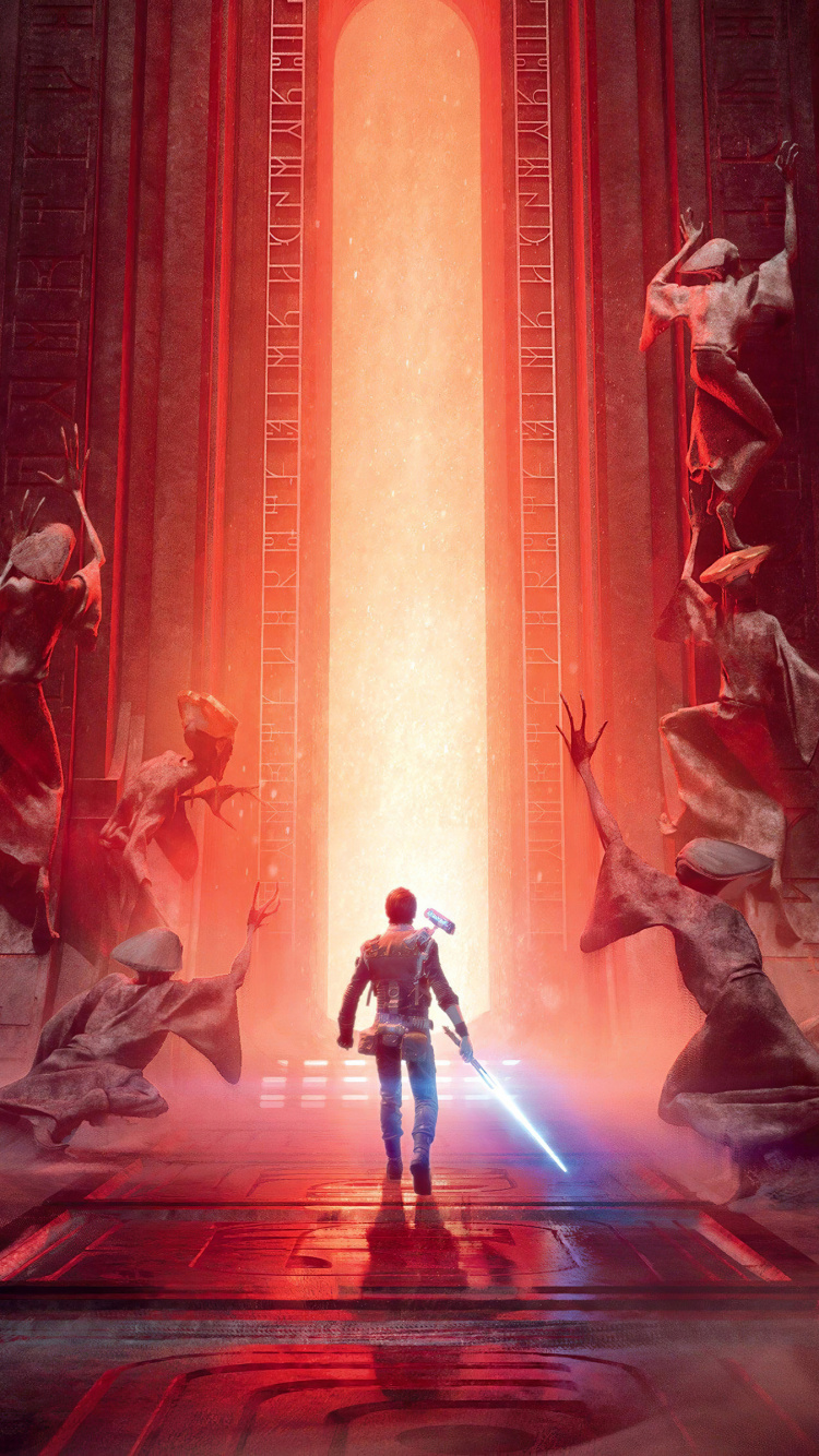 Gefallene Star Wars Jedi-Ordnung, Pc-Spiel, Bühne, Theatralische Landschaft, Szene. Wallpaper in 750x1334 Resolution