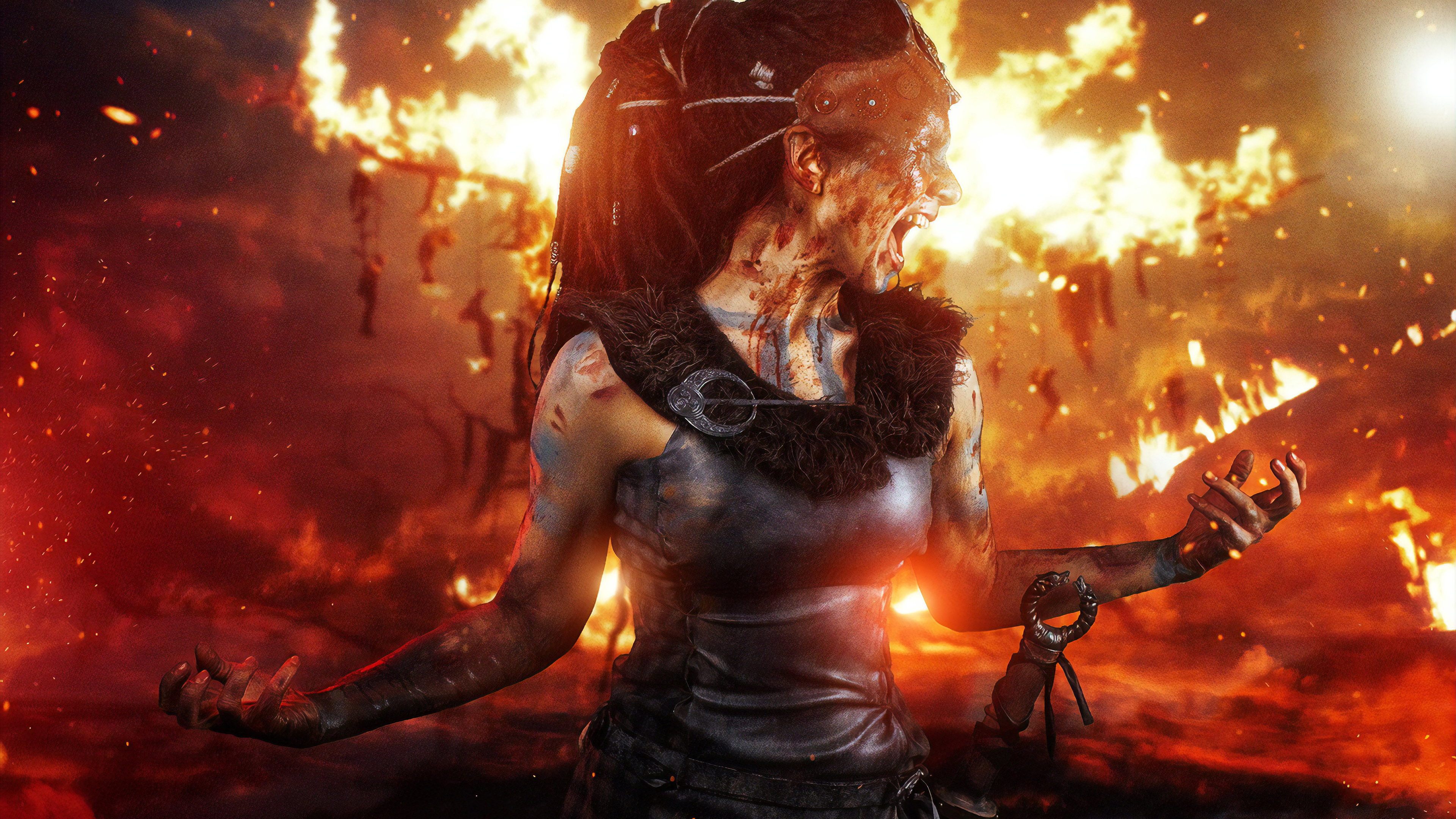 Fortnite, Demon, Heat, Fire, Fictional Character. Wallpaper in 3840x2160 Resolution