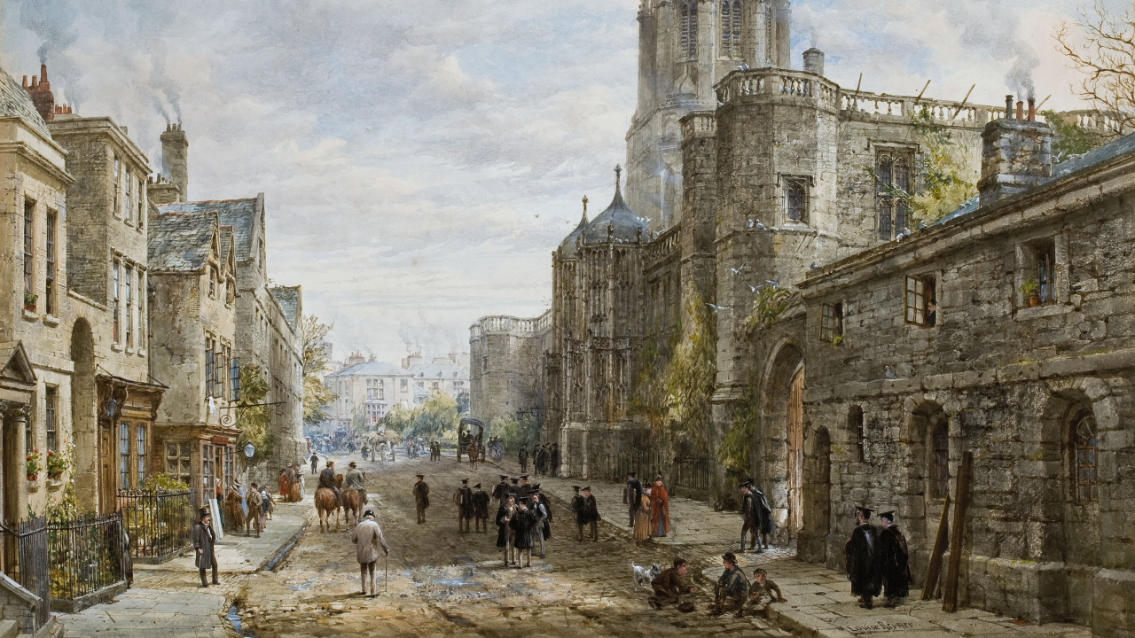 Personnes Marchant Dans la Rue Près D'un Bâtiment en Béton Gris Pendant la Journée. Wallpaper in 1280x720 Resolution