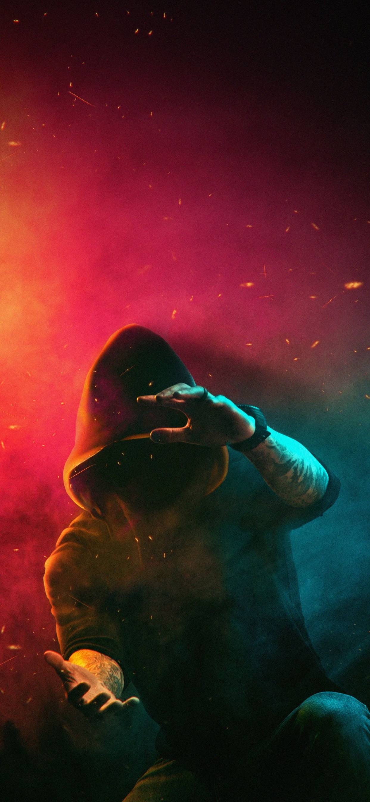 le Yin et le Yang, le Défi Des Pompes, Microphone, Hat, Magenta. Wallpaper in 1242x2688 Resolution