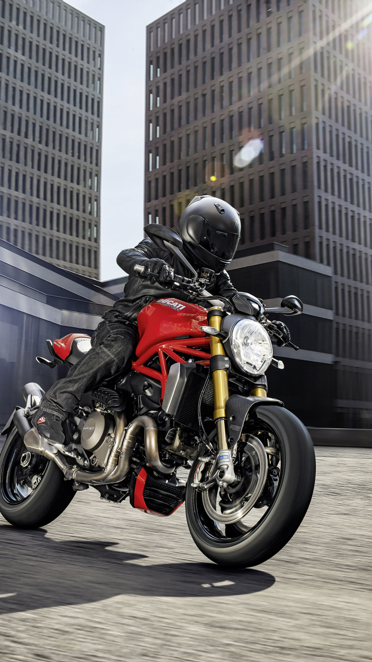 Moto Nue Noire et Rouge. Wallpaper in 750x1334 Resolution