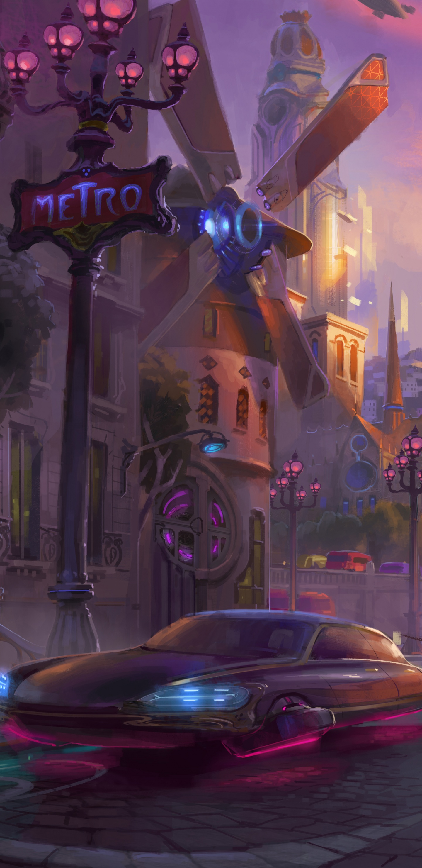Overwatch, Paris, Pc-Spiel, Purpur, Kunst. Wallpaper in 1440x2960 Resolution