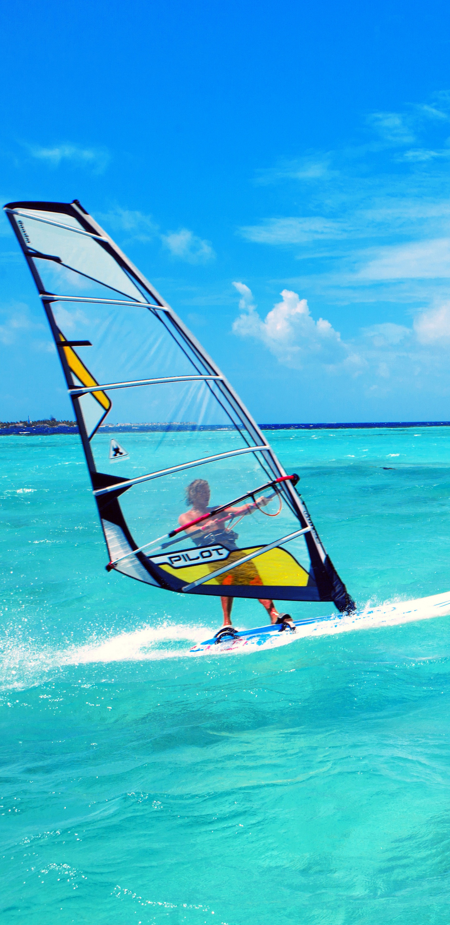 帆板, 大海, 表面的水上运动, Boardsport, 液晶电视 壁纸 1440x2960 允许