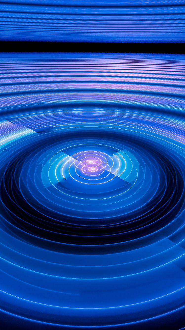 Blue and White Spiral Illustration. Wallpaper in 750x1334 Resolution