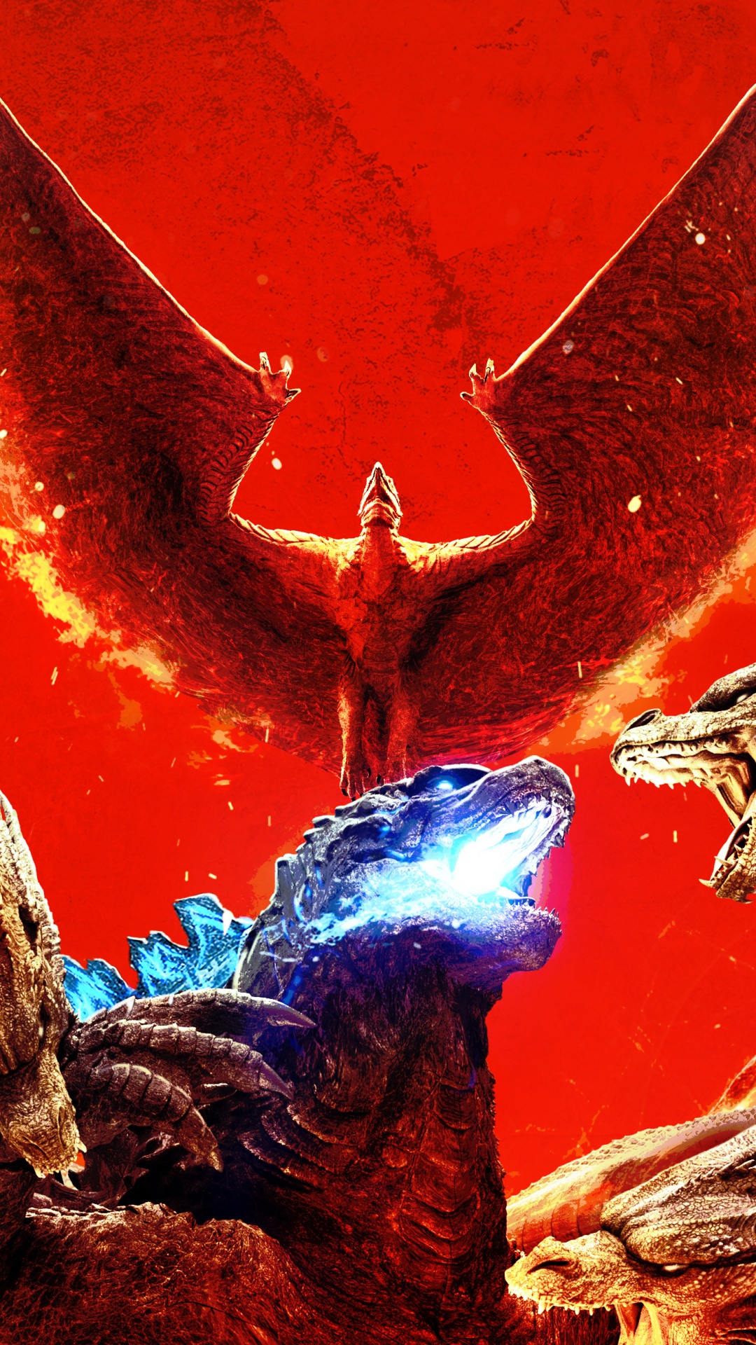 Blaue Und Braune Drachenillustration. Wallpaper in 1080x1920 Resolution