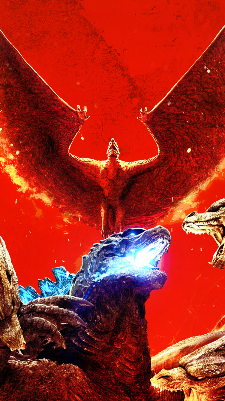 Blaue Und Braune Drachenillustration. Wallpaper in 750x1334 Resolution