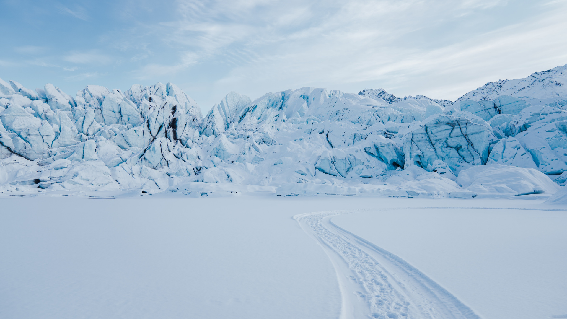 冬天, 专辑封面, 斜坡, 自然景观, 冰帽 壁纸 1920x1080 允许