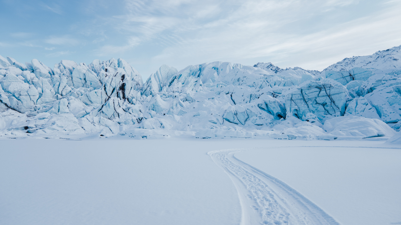 Hiver, la Couverture de L'album, Neige, Pente, Paysage Naturel. Wallpaper in 1366x768 Resolution