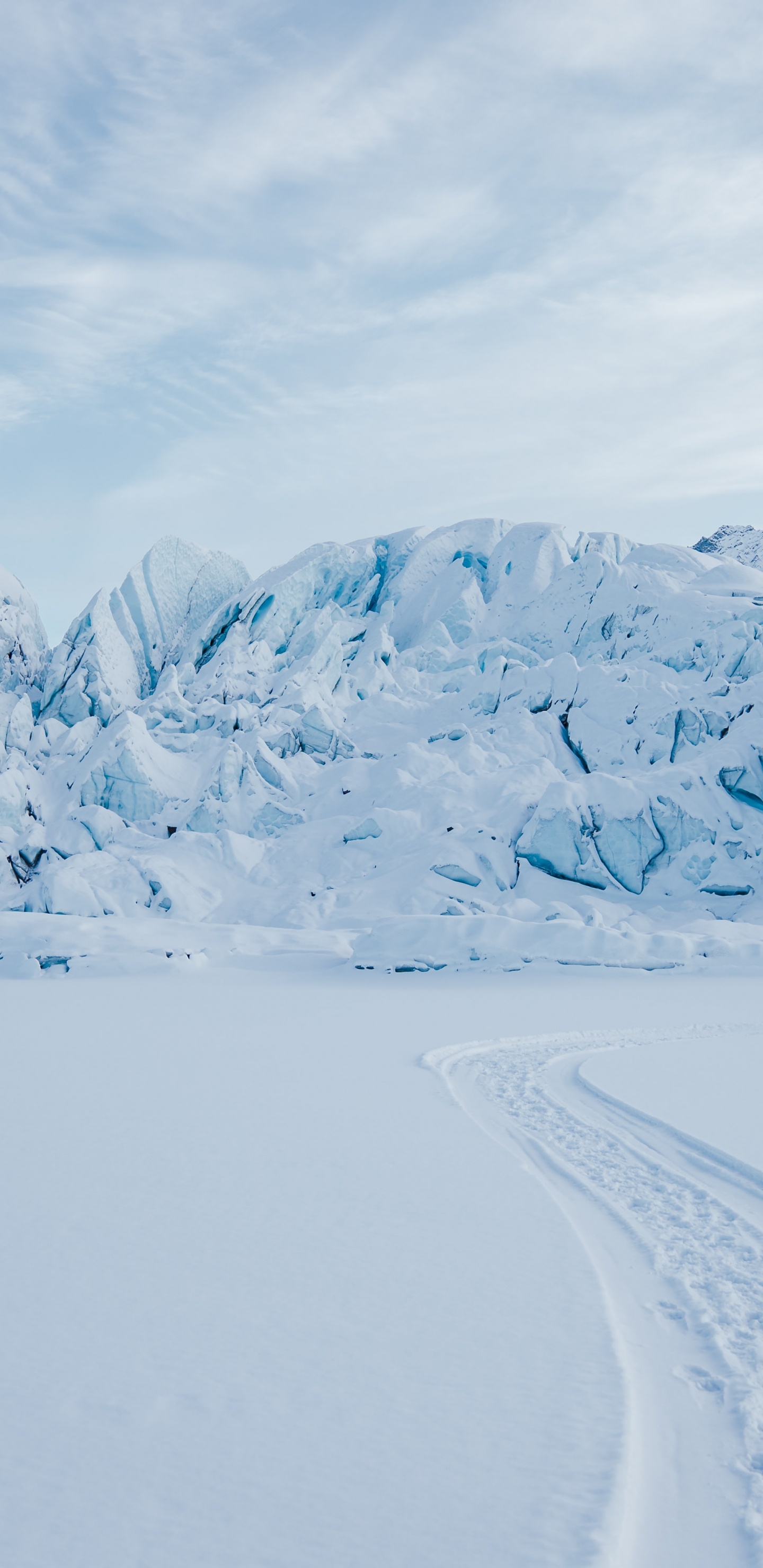 Hiver, la Couverture de L'album, Neige, Pente, Paysage Naturel. Wallpaper in 1440x2960 Resolution