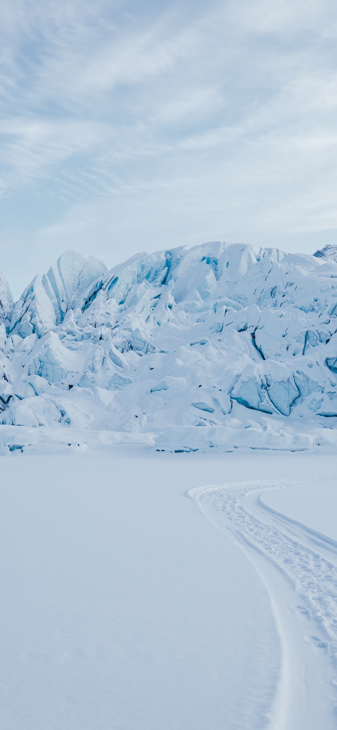 Winter, Albumcover, Cloud, Schnee, Piste. Wallpaper in 1125x2436 Resolution