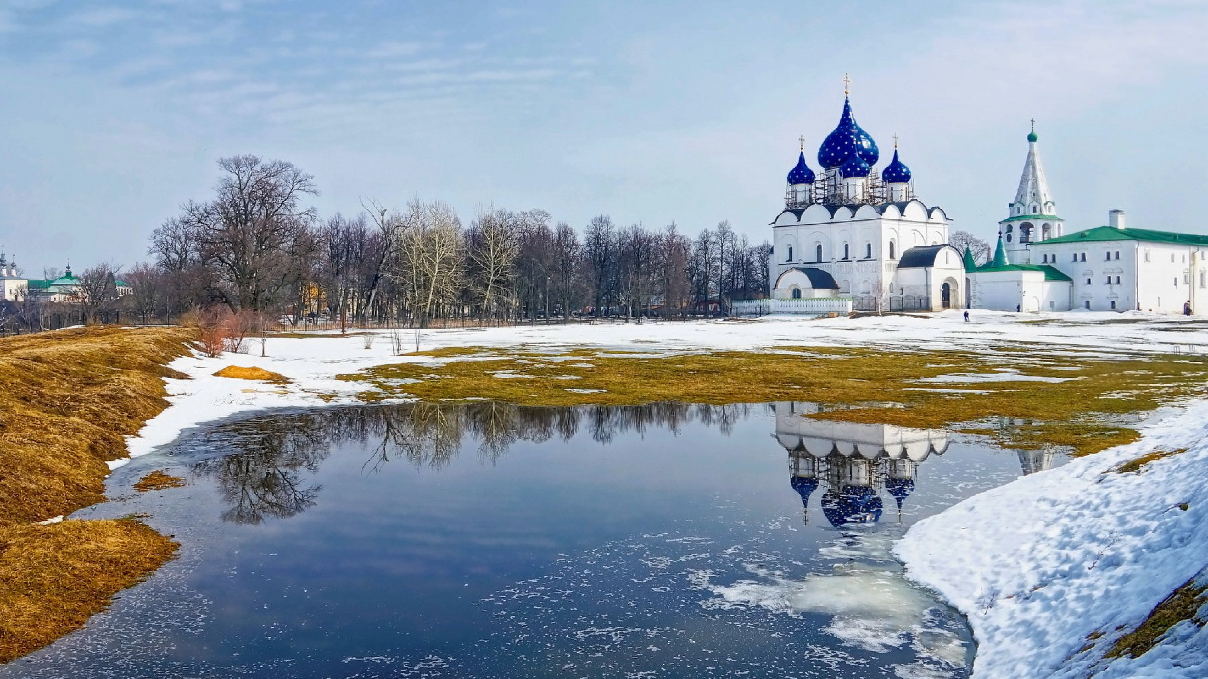Naturlandschaft, Wahrzeichen, Winter, Reflexion, Einfrieren. Wallpaper in 3840x2160 Resolution