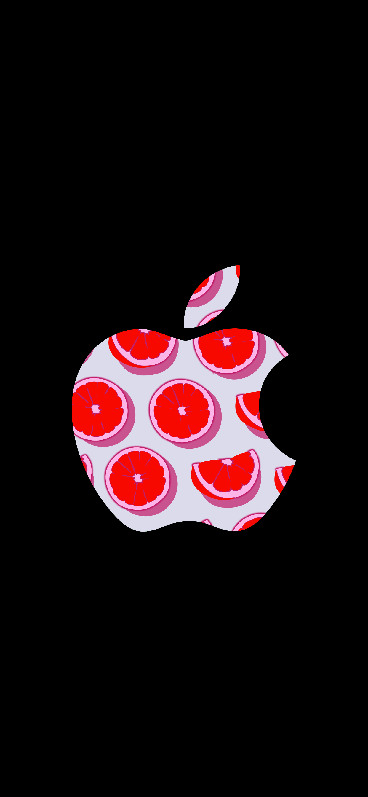 Orange, Apple, Amoled, IPhone, Apples. Wallpaper in 1242x2688 Resolution