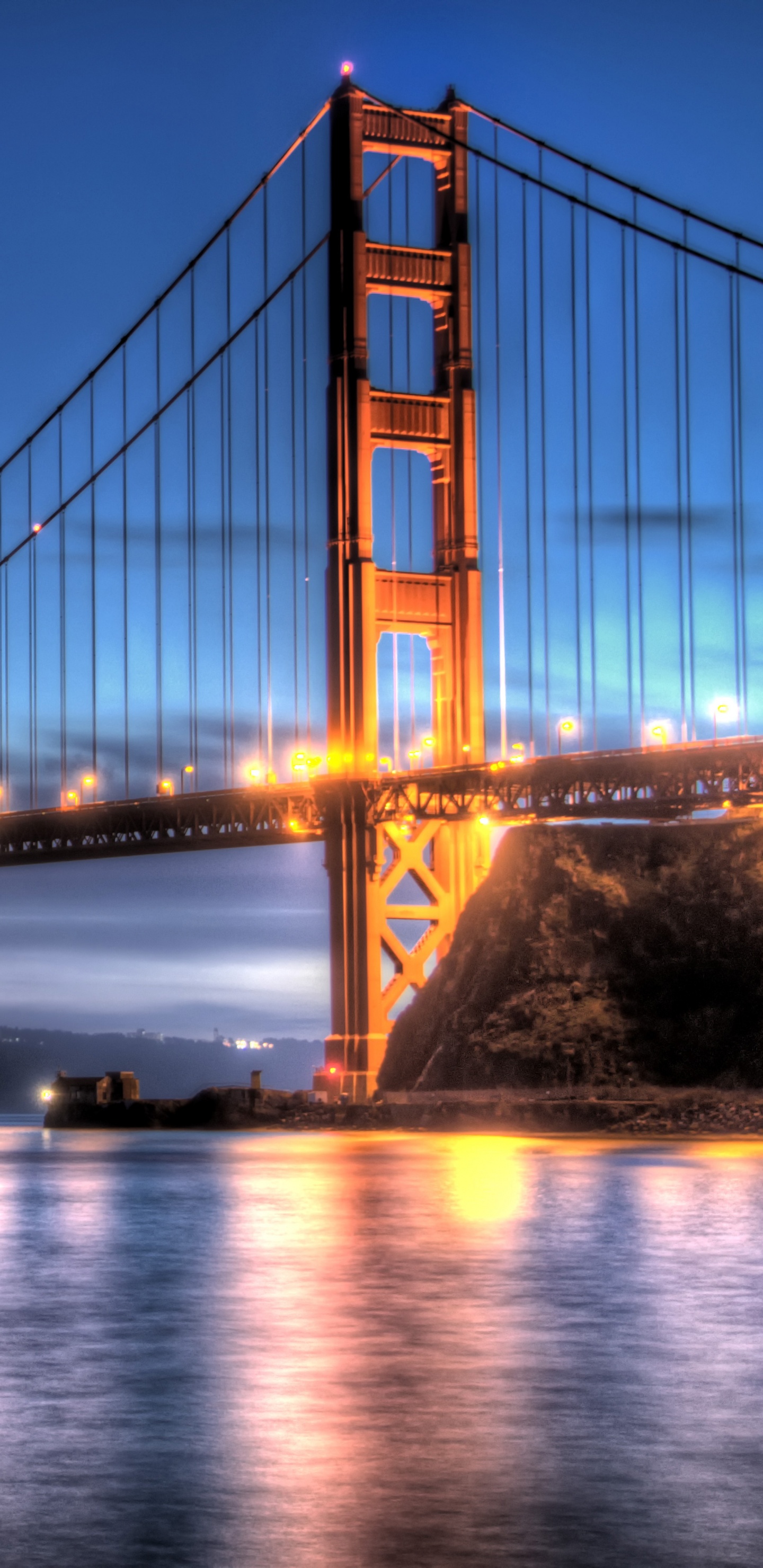 有线桥, Extradosed桥, 里程碑, 反射, 光束 壁纸 1440x2960 允许