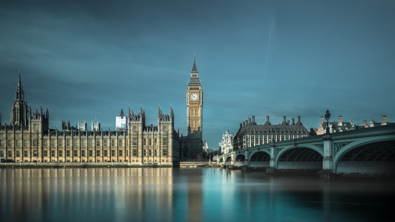 Big Ben Londres Pendant la Nuit. Wallpaper in 1280x720 Resolution