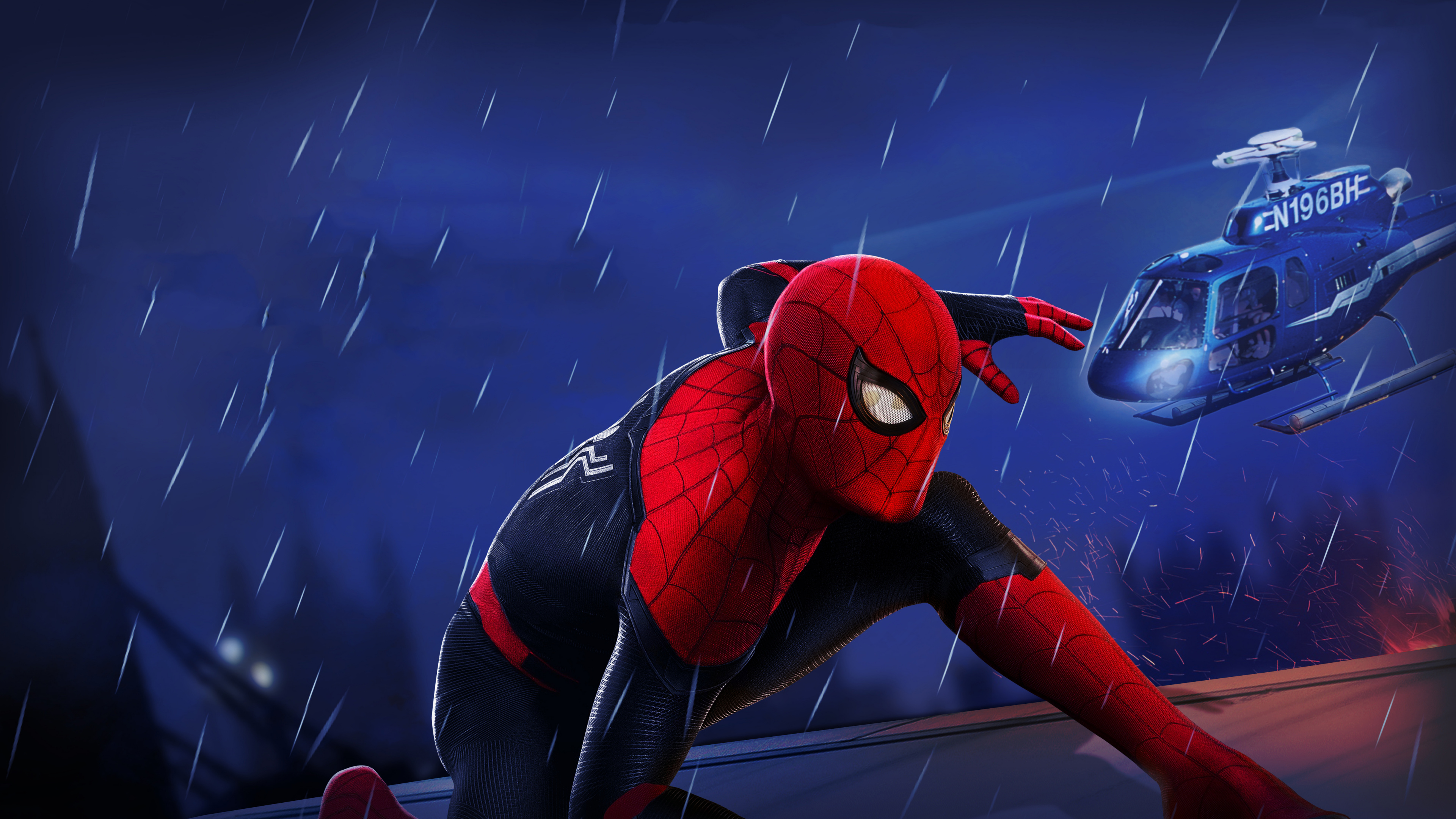 Red and Black Spider Man. Wallpaper in 3840x2160 Resolution