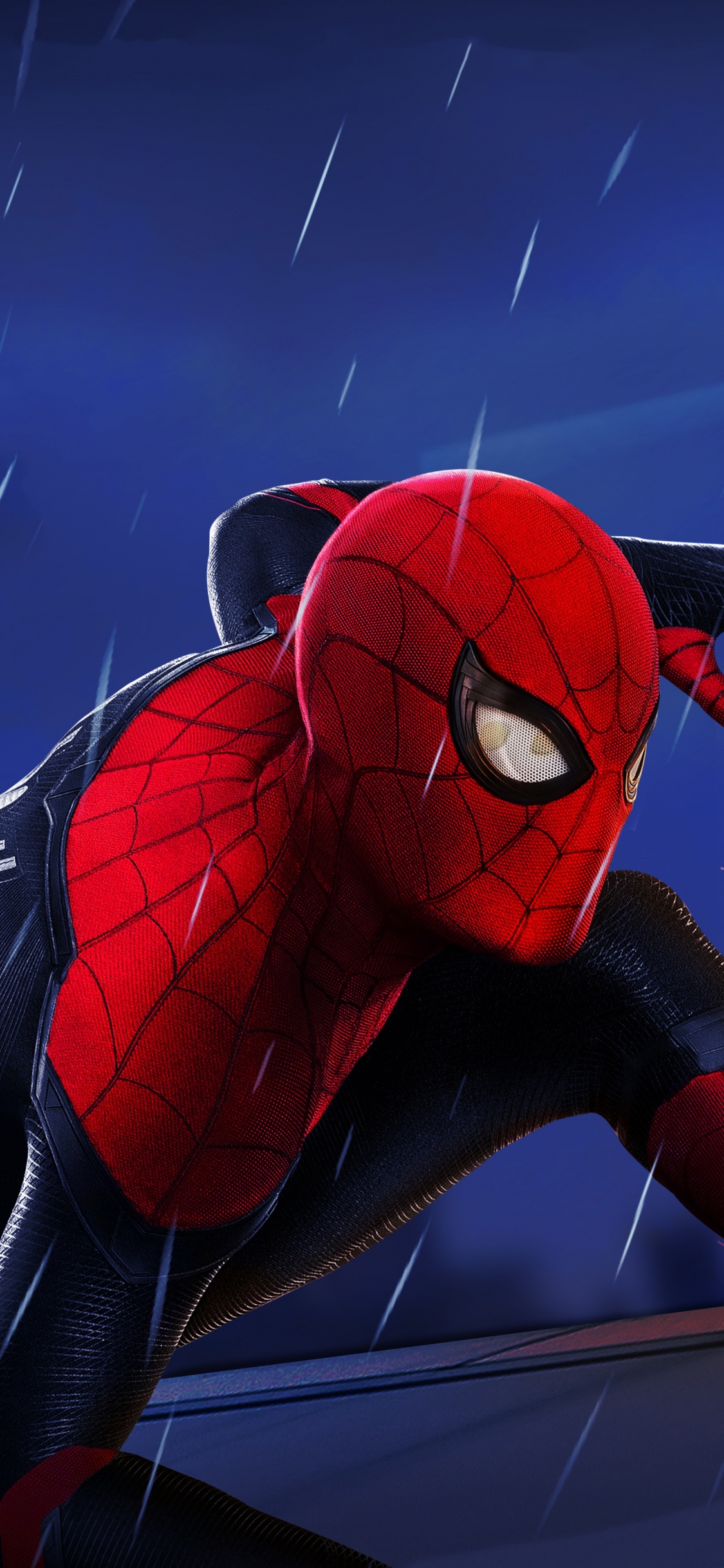 Homme Araignée Rouge et Noir. Wallpaper in 1125x2436 Resolution