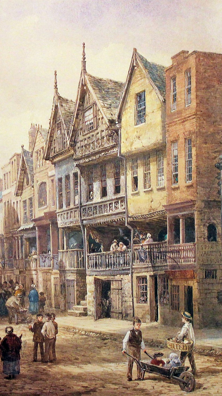 Personnes Marchant Dans la Rue Près D'un Bâtiment en Béton Brun Pendant la Journée. Wallpaper in 750x1334 Resolution