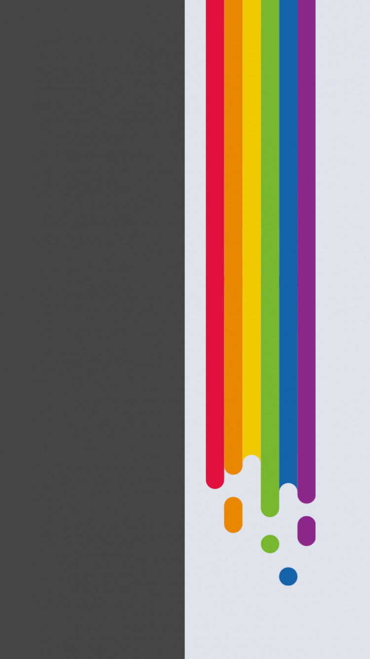 Dualer Raum, Ios, IOS 14, Farbigkeit, Purpur. Wallpaper in 750x1334 Resolution