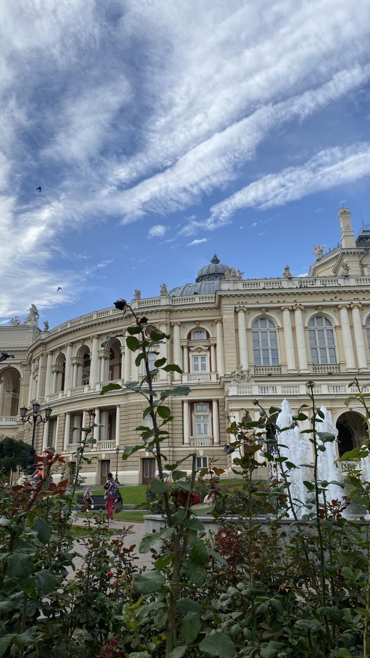 Odessa Opera, Window, Cloud, Architecture, Building. Wallpaper in 750x1334 Resolution