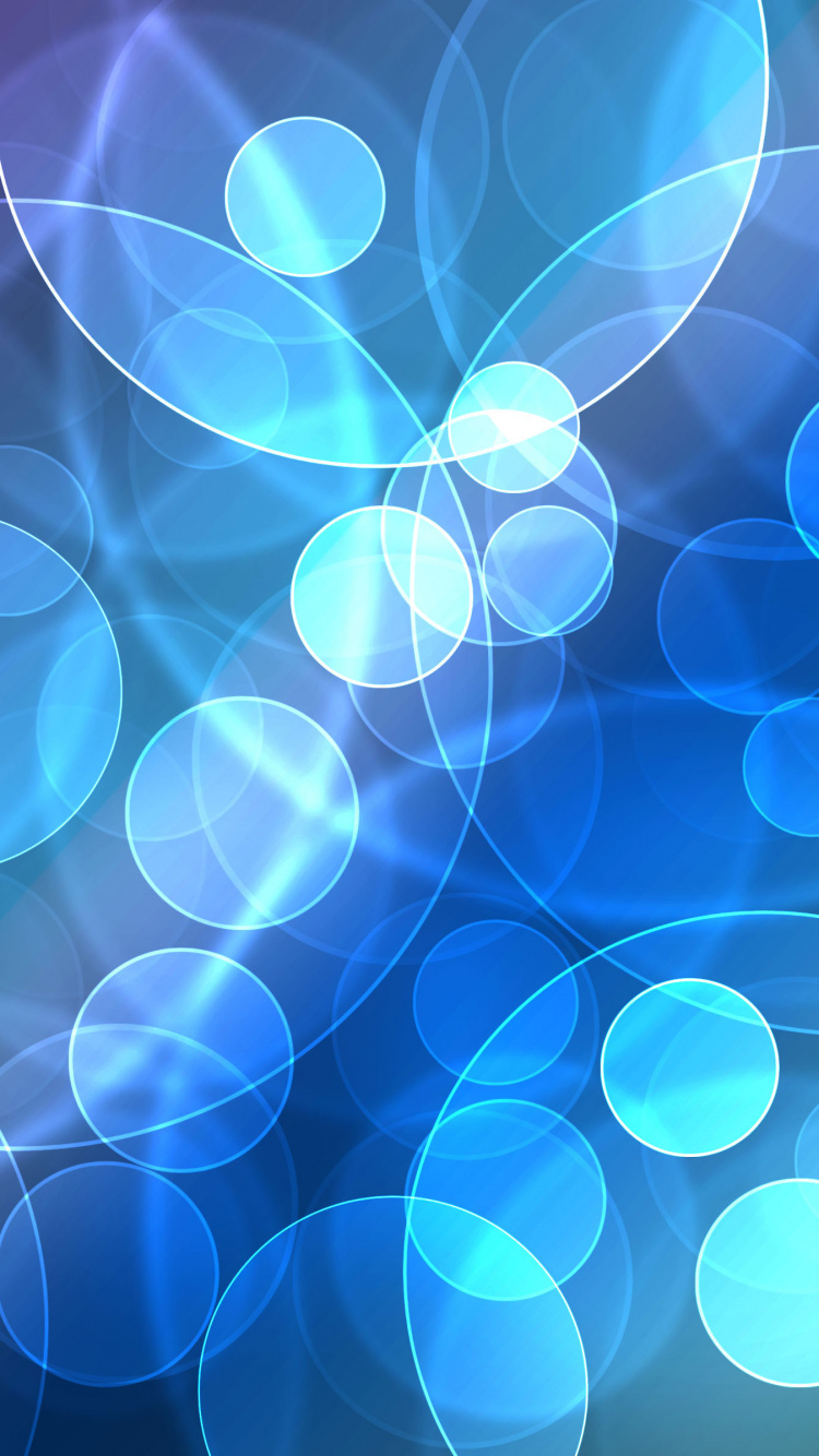 Blue and White Light Bokeh. Wallpaper in 750x1334 Resolution