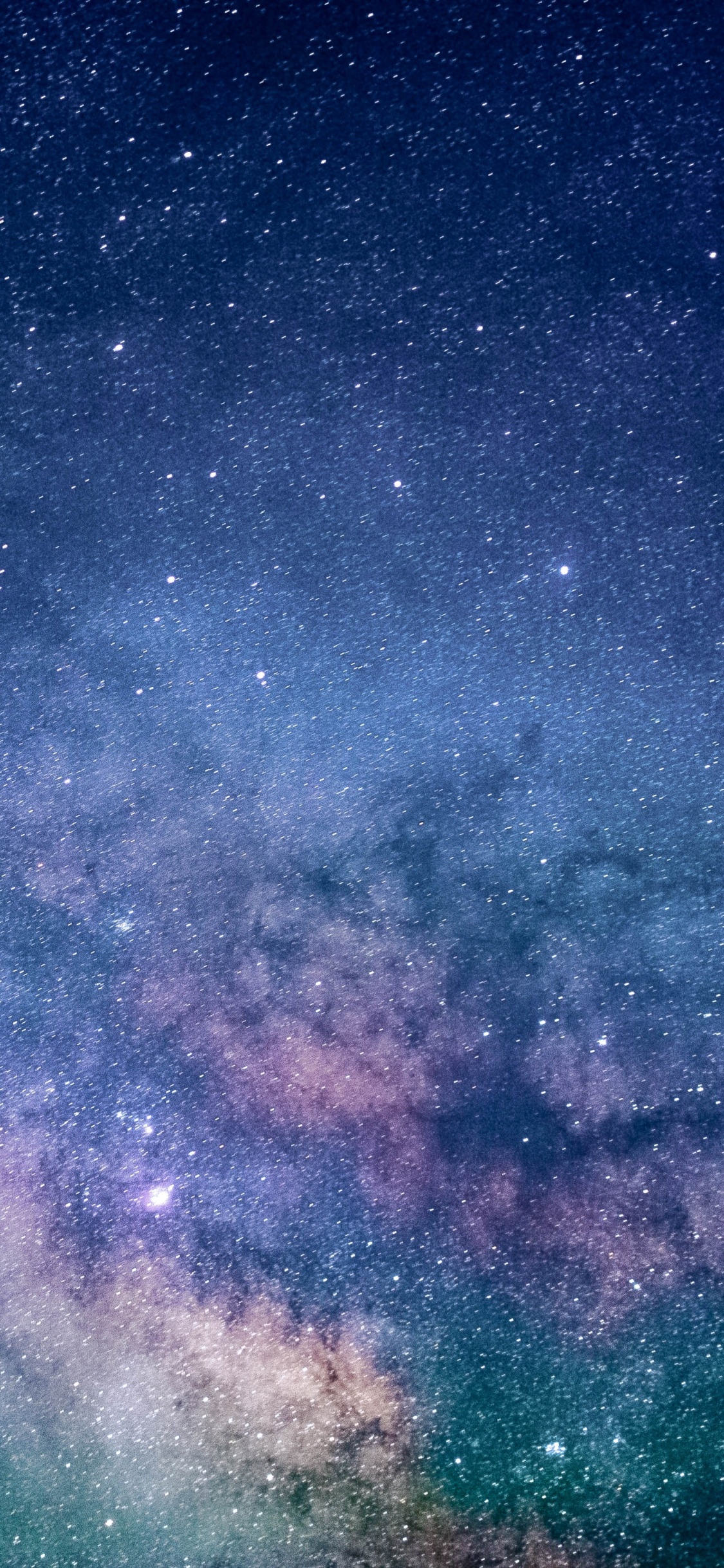 Blue and Purple Sky With Stars. Wallpaper in 1125x2436 Resolution