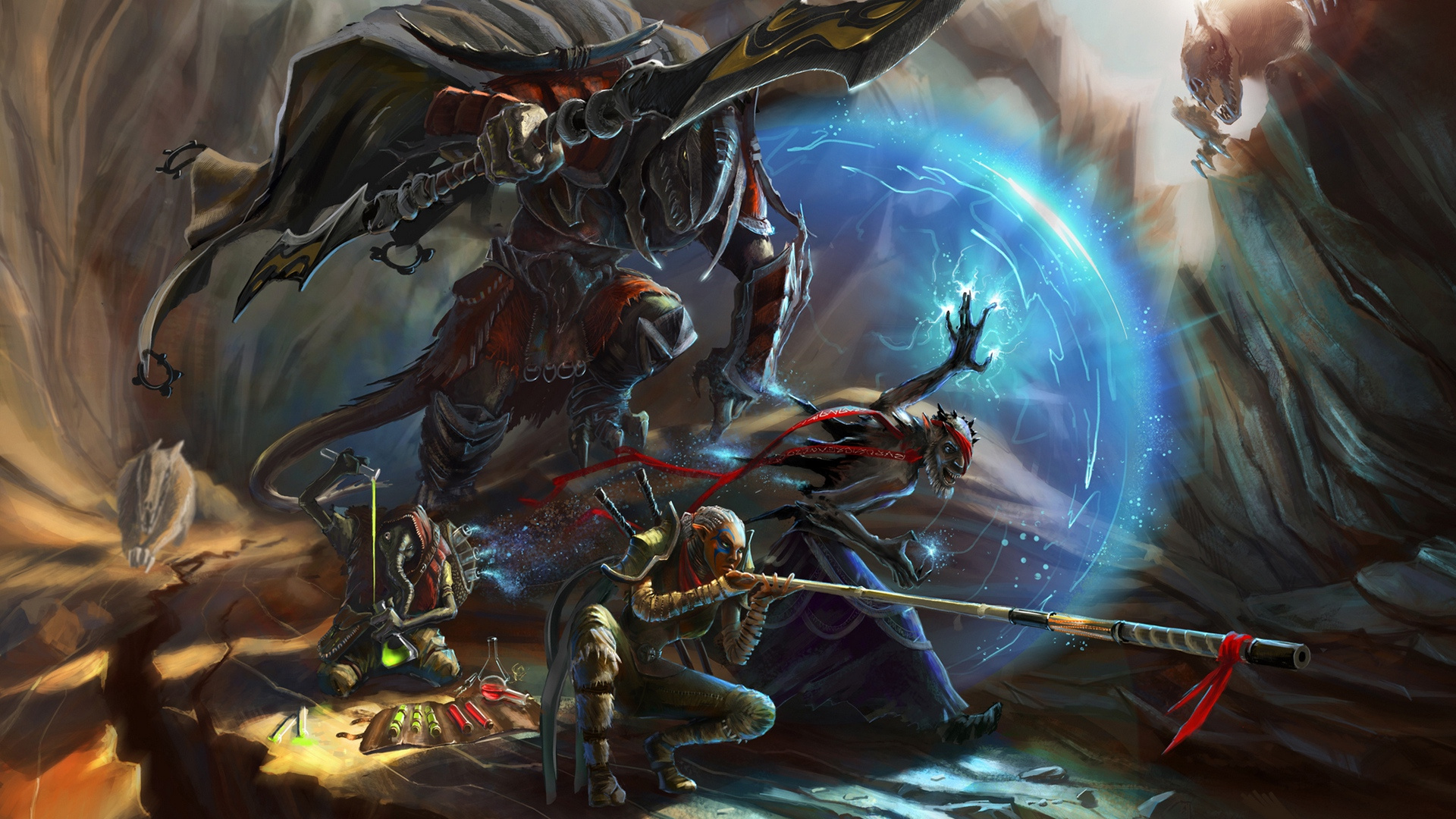 Homme en Costume Noir et Blanc Tenant un Arc Rouge et Bleu. Wallpaper in 1920x1080 Resolution