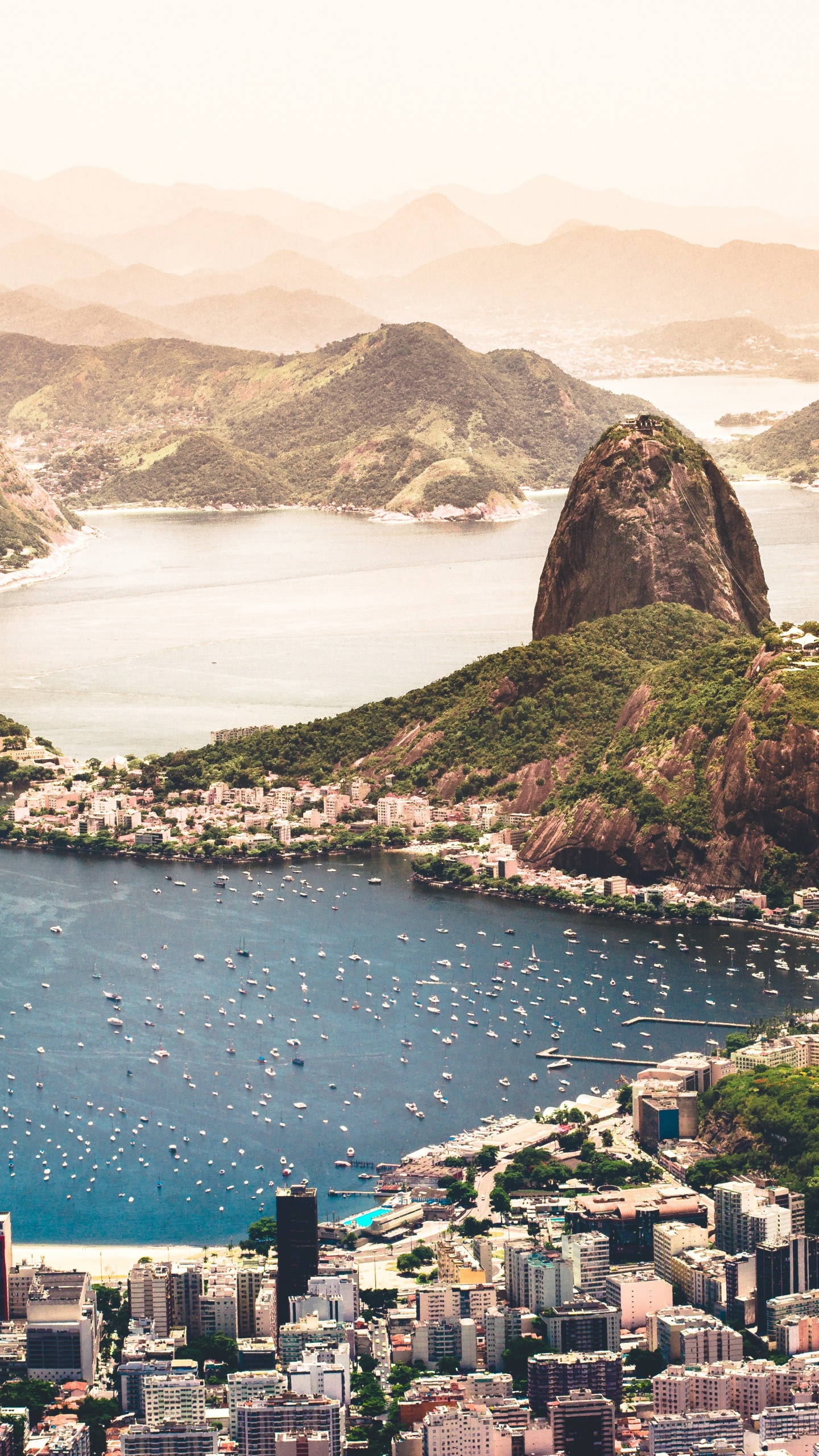 Botafogo Beach, Corcovado, Botafogo, Copacabana Beach, Guanabara Bay. Wallpaper in 1440x2560 Resolution