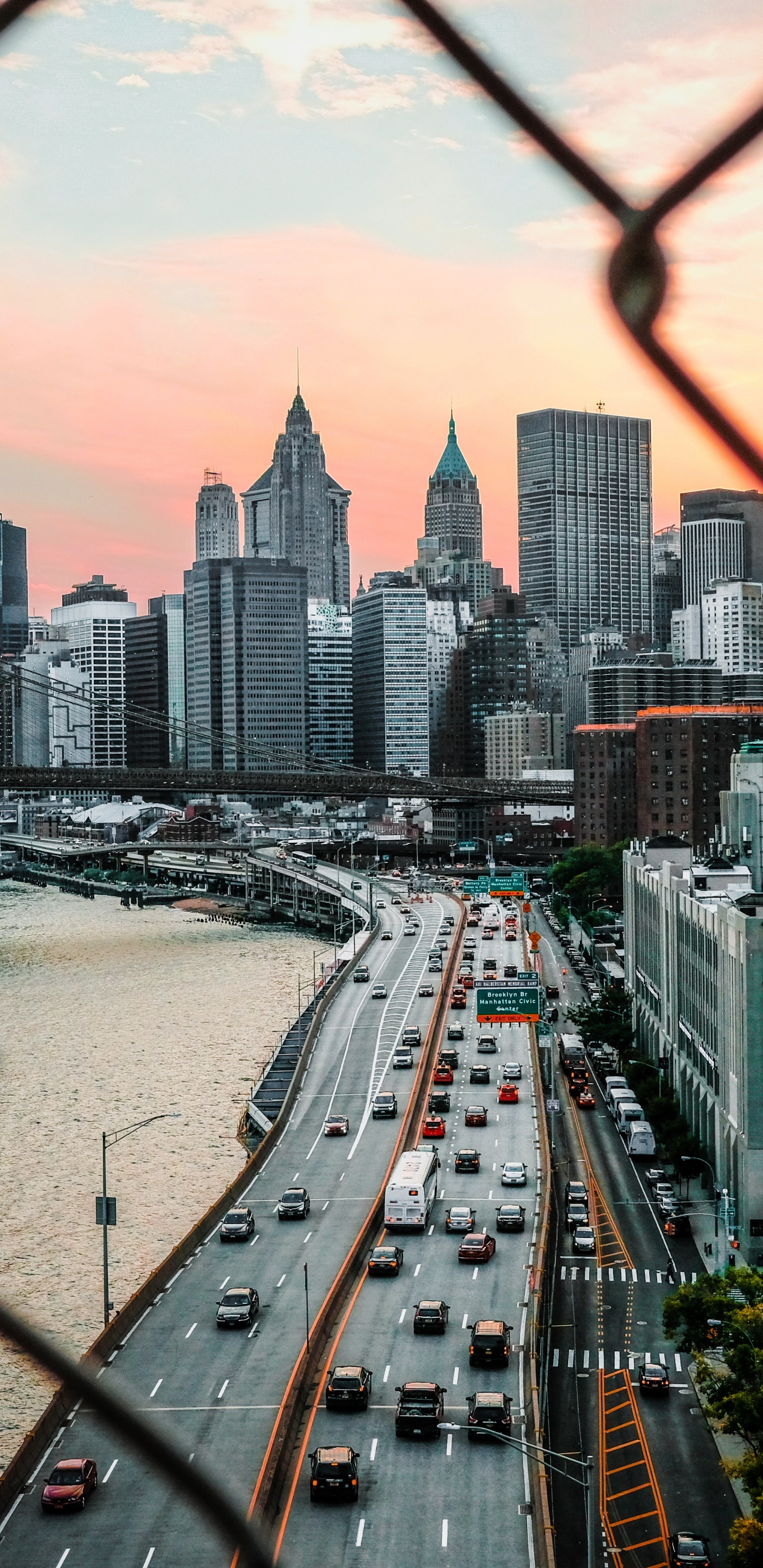 Unis, New York, Bâtiment, la Journée, Eau. Wallpaper in 1440x2960 Resolution