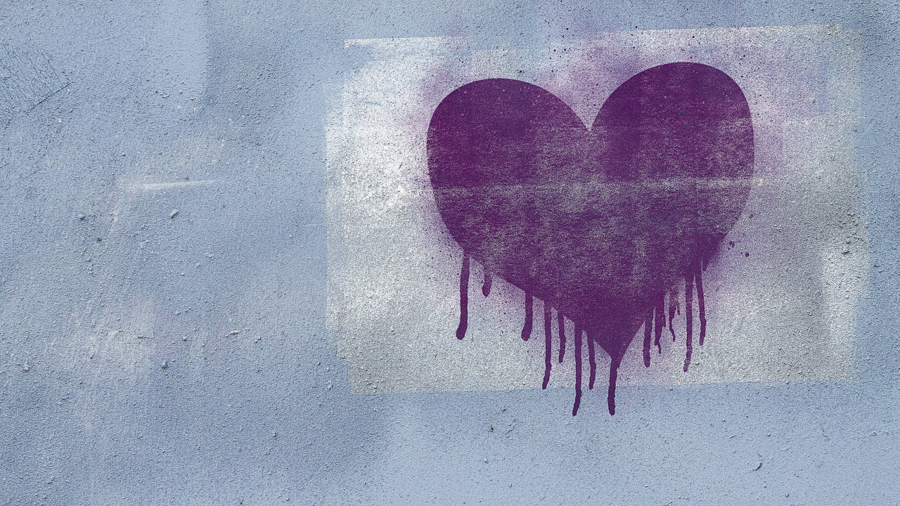 Heart, Purple, Love, Wall, Organ. Wallpaper in 1280x720 Resolution