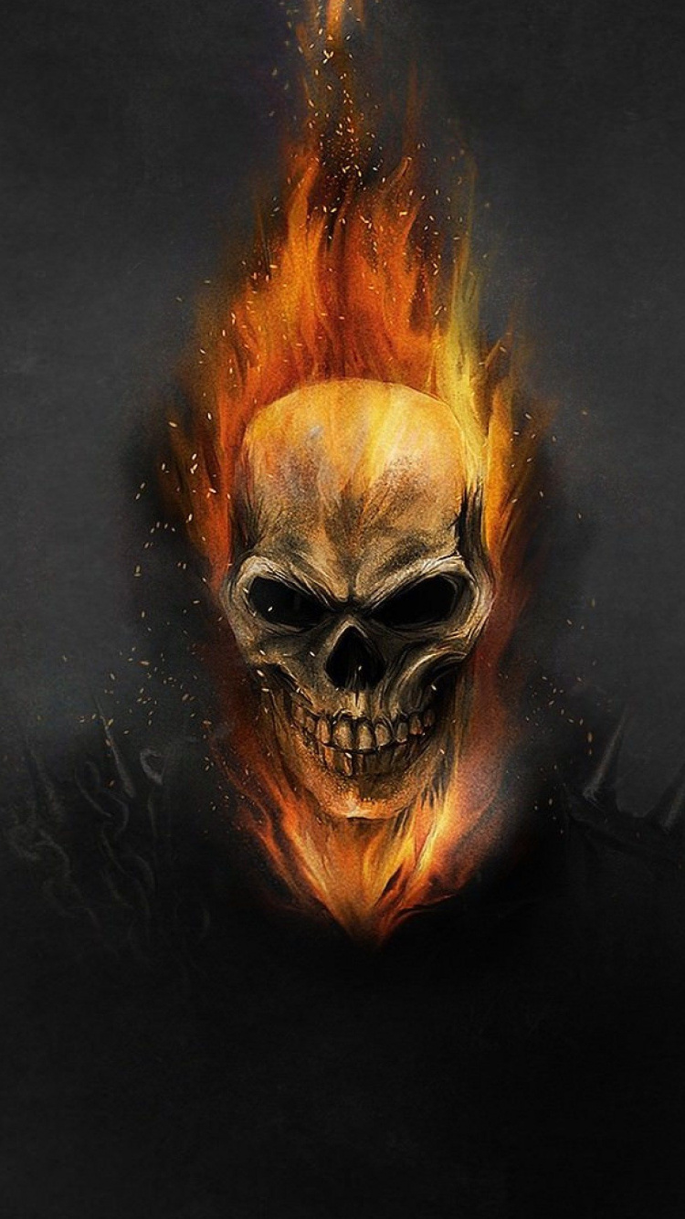 Ghost Rider, Arte, Bate, Madera, Fauna. Wallpaper in 750x1334 Resolution