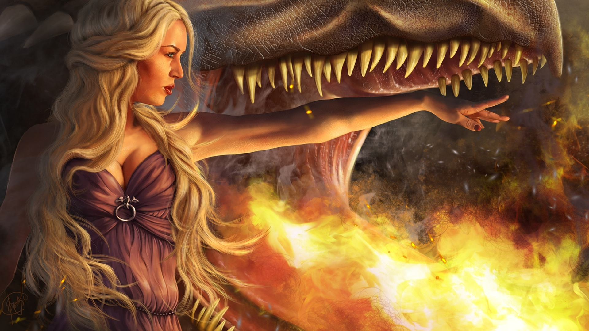 Daenerys Targaryen, Dragon, la Mythologie, Les Graphismes Cg, Personnage de Fiction. Wallpaper in 1920x1080 Resolution