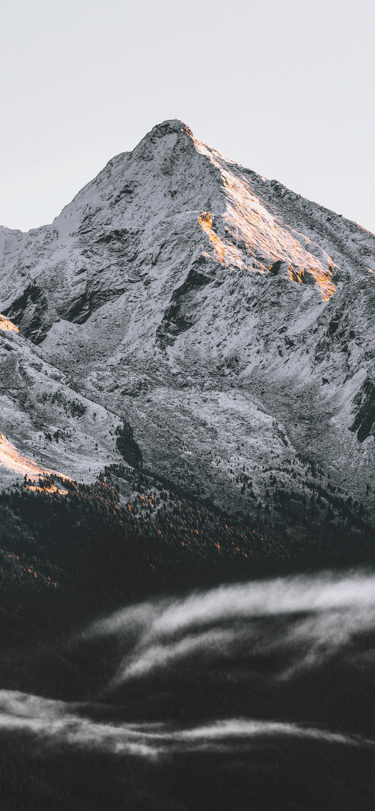 Mountain, Mountain Range, Mountainous Landforms, Rock, Ridge. Wallpaper in 1242x2688 Resolution